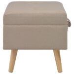 Tabourets de rangement lot de 3 Beige Tissu – Image 4