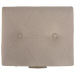 Tabourets de rangement lot de 3 Beige Tissu – Image 5