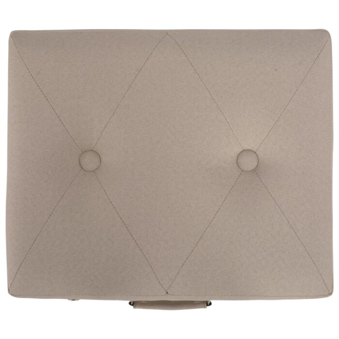 Tabourets de rangement lot de 3 Beige Tissu – Image 5