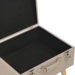 Tabourets de rangement lot de 3 Beige Tissu – Image 7