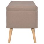 Tabourets de rangement lot de 3 Marron Tissu – Image 3