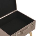 Tabourets de rangement lot de 3 Marron Tissu – Image 7