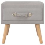 Table de chevet Gris 40x35x40 cm Tissu – Image 3