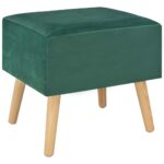 Table de chevet Vert 40x35x40 cm Velours – Image 2