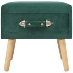 Table de chevet Vert 40x35x40 cm Velours – Image 3