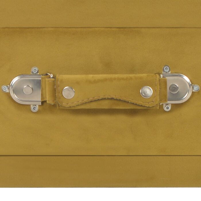 Table de chevet Moutarde 40x35x40 cm Velours – Image 6