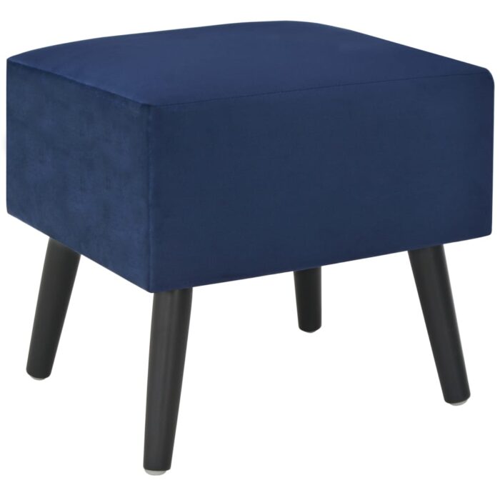 Table de chevet Bleu 40x35x40 cm Velours – Image 2