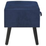 Table de chevet Bleu 40x35x40 cm Velours – Image 4