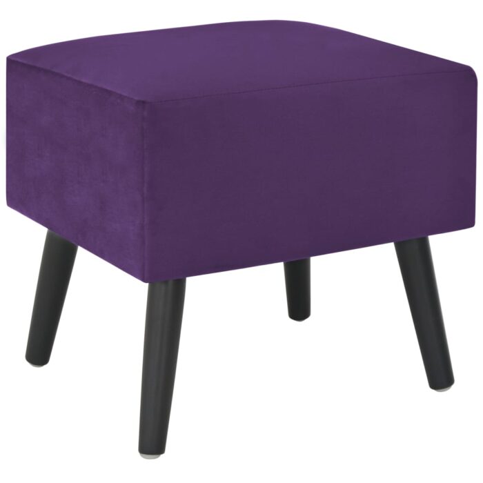 Table de chevet Violet foncé 40x35x40 cm Velours – Image 2
