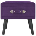 Table de chevet Violet foncé 40x35x40 cm Velours – Image 3