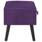 Table de chevet Violet foncé 40x35x40 cm Velours – Image 4