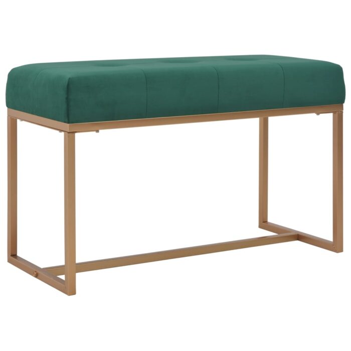 Banc 80 cm Vert Velours – Image 1