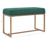 Banc 80 cm Vert Velours – Image 4
