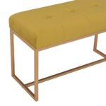 Banc 80 cm Moutarde Velours – Image 3