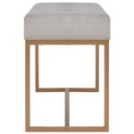 Banc 80 cm Gris Velours – Image 2