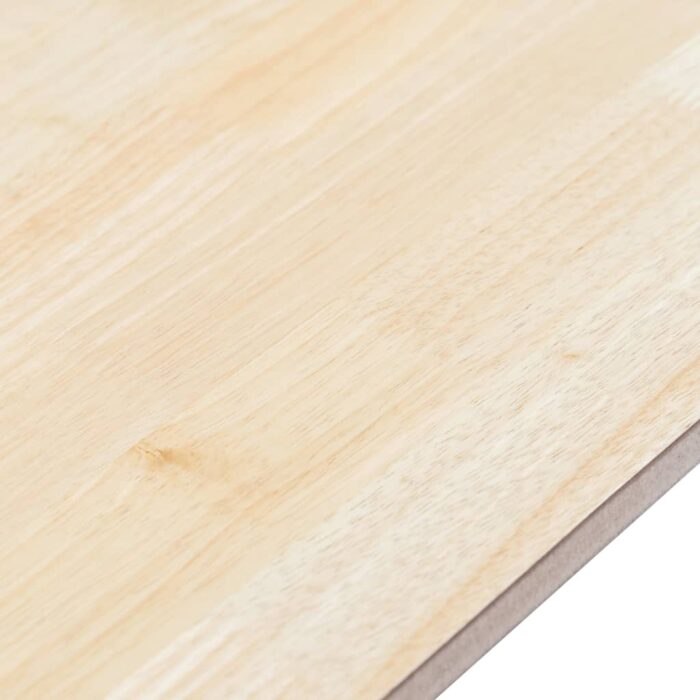 Table à manger Blanc et marron 114x71x75 cm Bois d'hévéa massif – Image 4