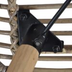 Chaises à manger lot de 6 marron rotin naturel – Image 5