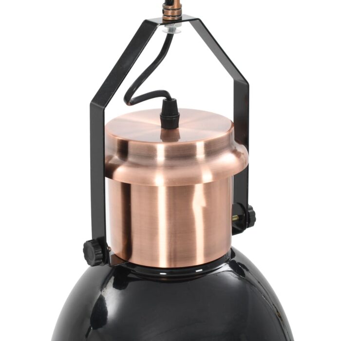 Plafonniers 2 pcs Noir Rond E27 – Image 11