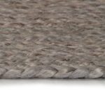 Tapis fait à la main Jute Rond 120 cm Gris – Image 4