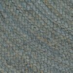 Tapis fait à la main Jute Rond 120 cm Vert olive – Image 2