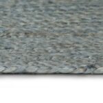 Tapis fait à la main Jute Rond 120 cm Vert olive – Image 4