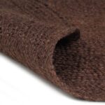 Tapis fait à la main Jute Rond 120 cm Marron – Image 3