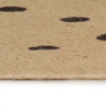 Tapis fait à la main Jute avec imprimé à pois 120 cm – Image 4
