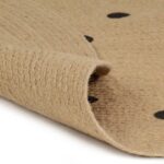 Tapis fait à la main Jute avec imprimé à pois 150 cm – Image 3