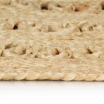 Tapis fait à la main Jute tressée 120 cm – Image 2