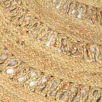 Tapis fait à la main Jute tressée 120 cm – Image 4