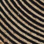 Tapis fait à la main Jute avec design de spirale Noir 90 cm – Image 2