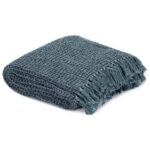 Couverture en coton 220 x 250 cm Bleu indigo – Image 3