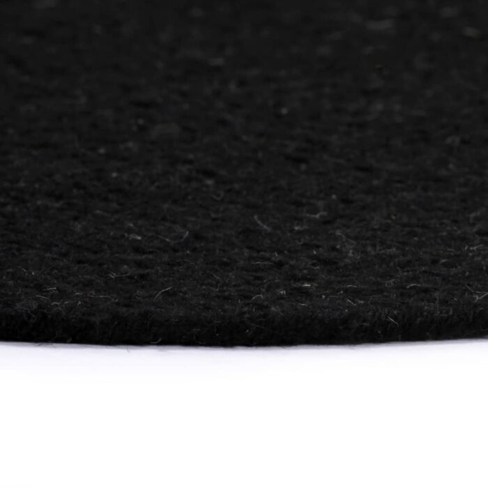 Napperons 6 pcs Noir Plain 38 cm Rond Coton – Image 3