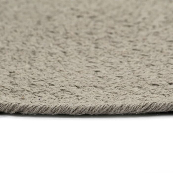 Napperons 6 pcs Gris Plain 38 cm Rond Coton – Image 3