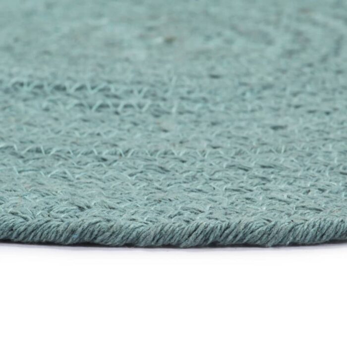 Napperons 6 pcs Vert Plain 38 cm Rond Coton – Image 3