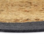 Napperons 4 pcs Naturel et anthracite 38 cm Jute et coton – Image 3