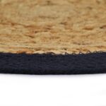 Napperons 6 pcs Naturel et bleu marine 38 cm Jute et coton – Image 3