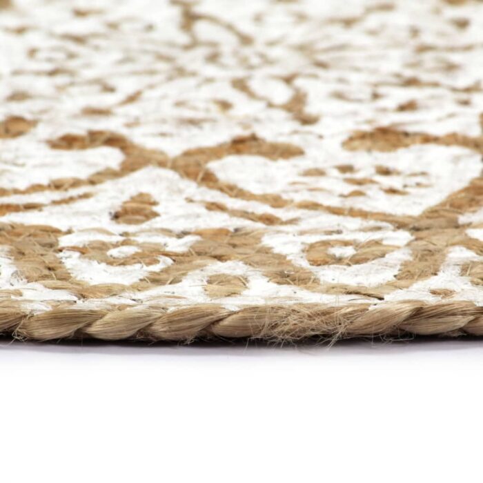 Napperons 4 pcs Blanc 38 cm Rond Jute – Image 3