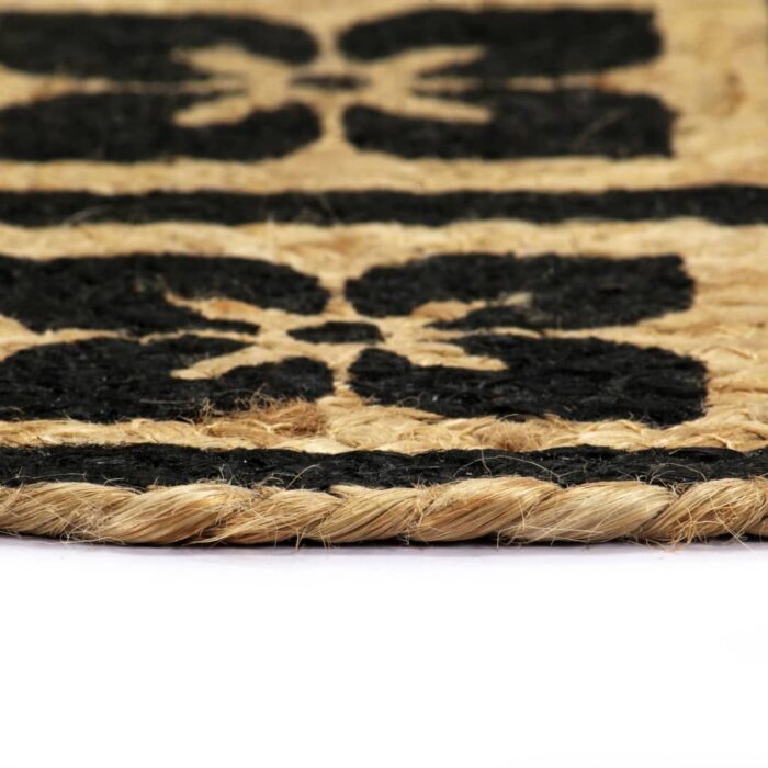 Napperons 6 pcs Noir 38 cm Rond Jute – Image 3