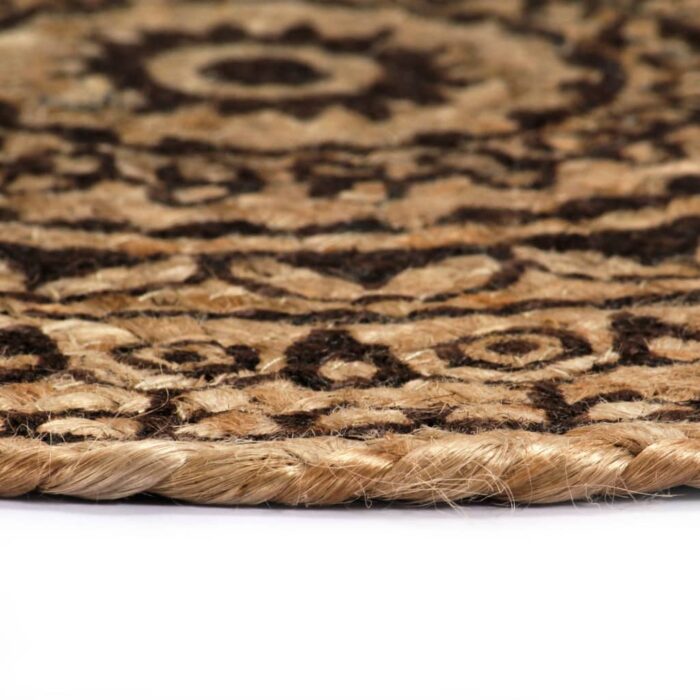 Napperons 6 pcs Marron foncé 38 cm Rond Jute – Image 3