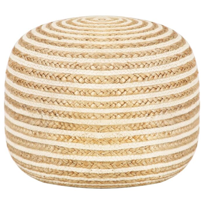 Pouf fait à la main 45x30 cm Jute – Image 1
