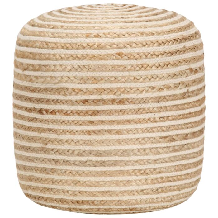 Pouf fait à la main 40 x 45 cm Jute – Image 1
