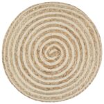 Pouf fait à la main 40 x 45 cm Jute – Image 2
