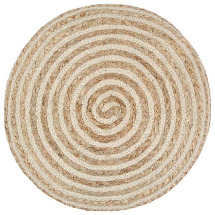 Pouf fait à la main 40 x 45 cm Jute – Image 2