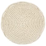 Pouf fait à la main en macramé 45 x 30 cm Coton – Image 2