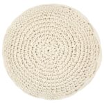 Pouf fait à la main en macramé 45 x 30 cm Coton – Image 2
