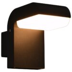 Applique murale LED d'extérieur 9 W Noir Ovale