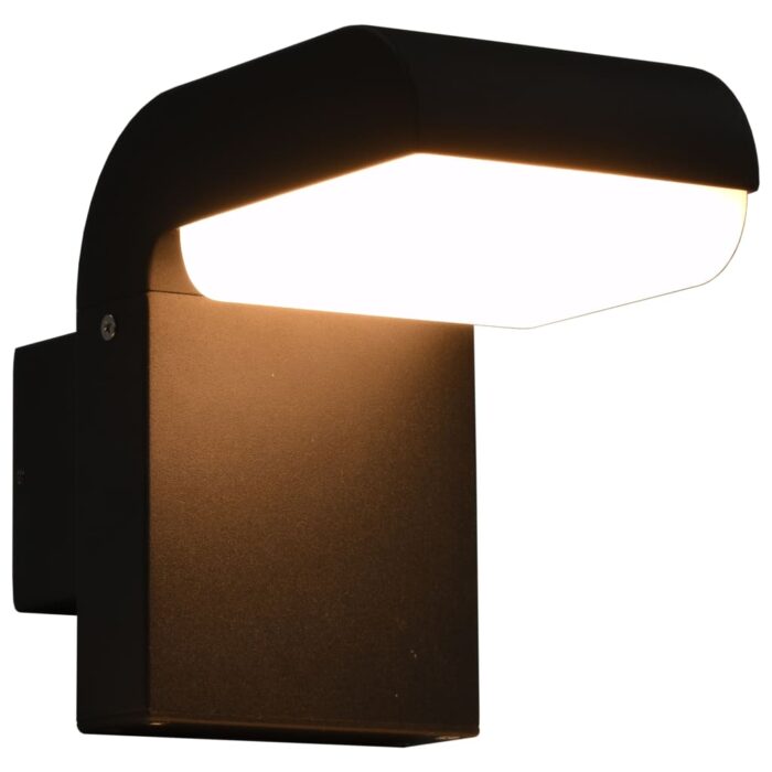 Applique murale LED d'extérieur 9 W Noir Ovale – Image 1