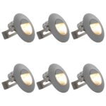 Appliques murales LED d'extérieur 6 pcs 5 W Argenté Rond