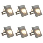Appliques murales LED d'extérieur 6 pcs 5 W Argenté Carré